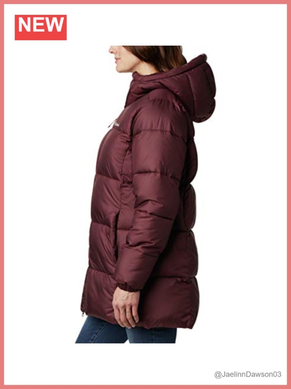 Water Resistant Nylon Quilted Puffer Jacket Hooded Winter Coat - Picture 2 of 5